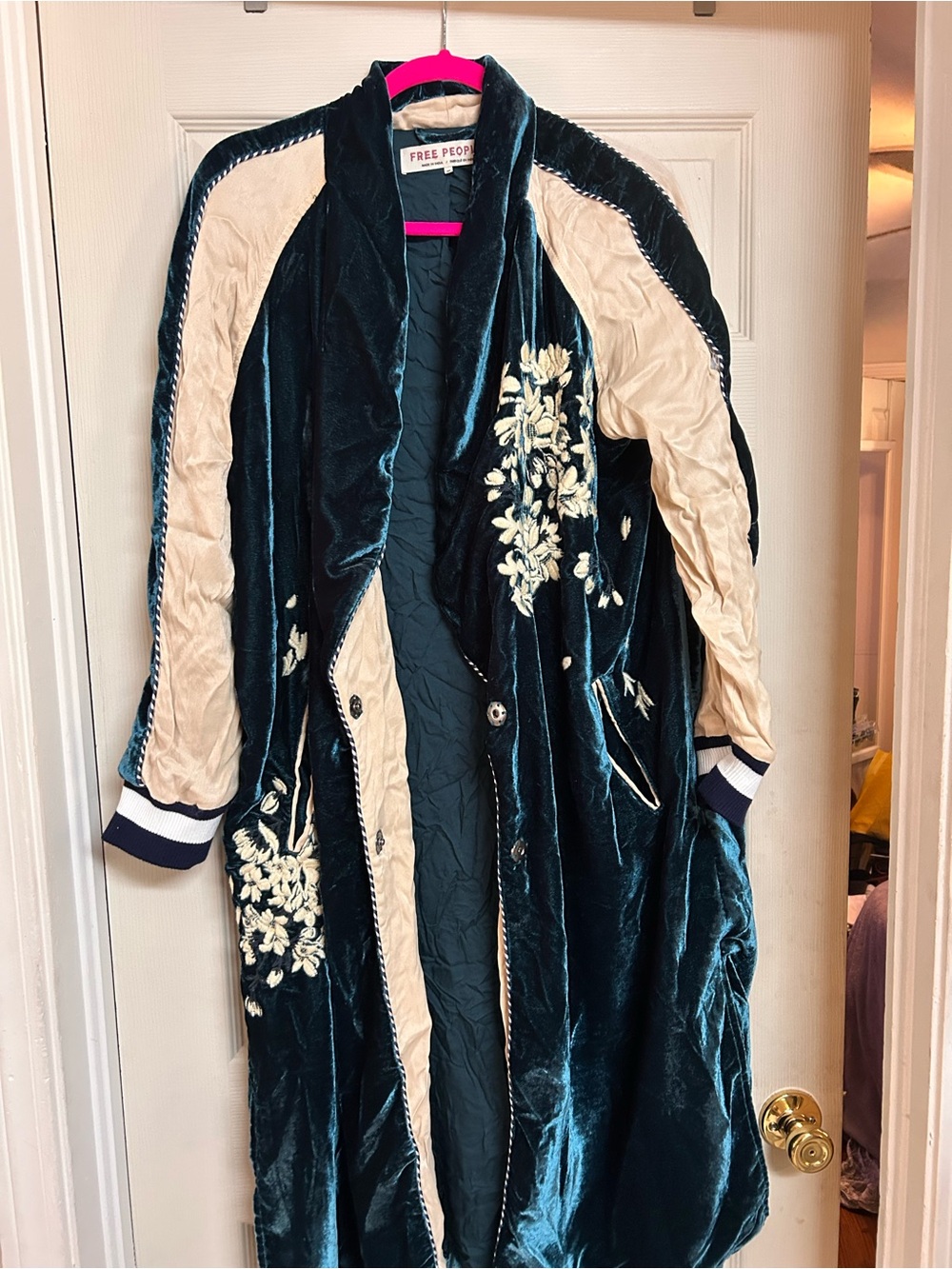 Free People Sundown Velvet Duster Jacket